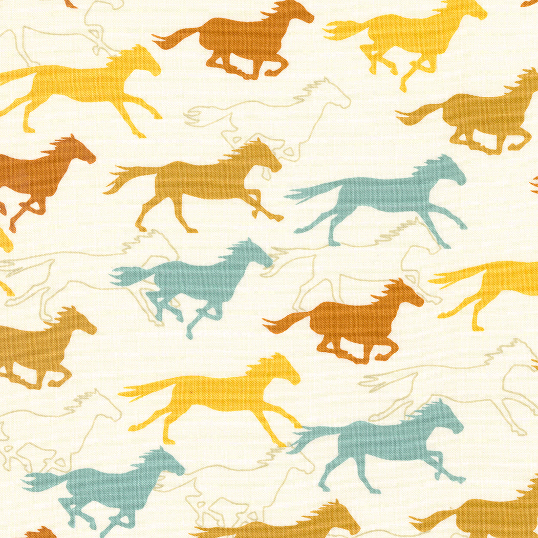 Galloping Horses - White