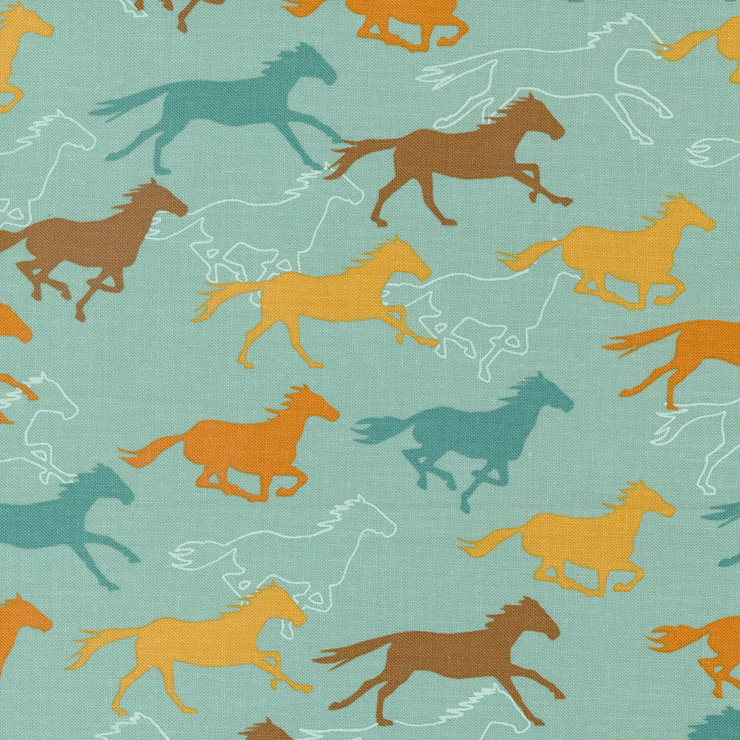 Galloping Horses - Blue