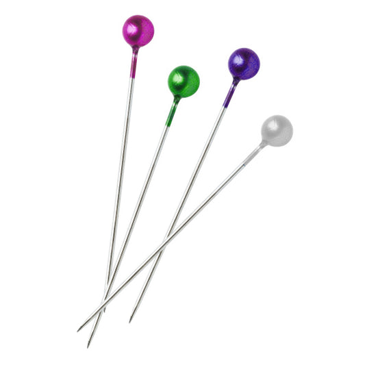 Straight Pearl-Headed Pins: 38 x 0.65mm: 50 Pieces