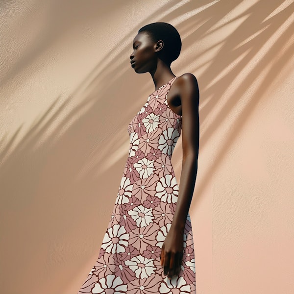 Retro Flowers - Viscose