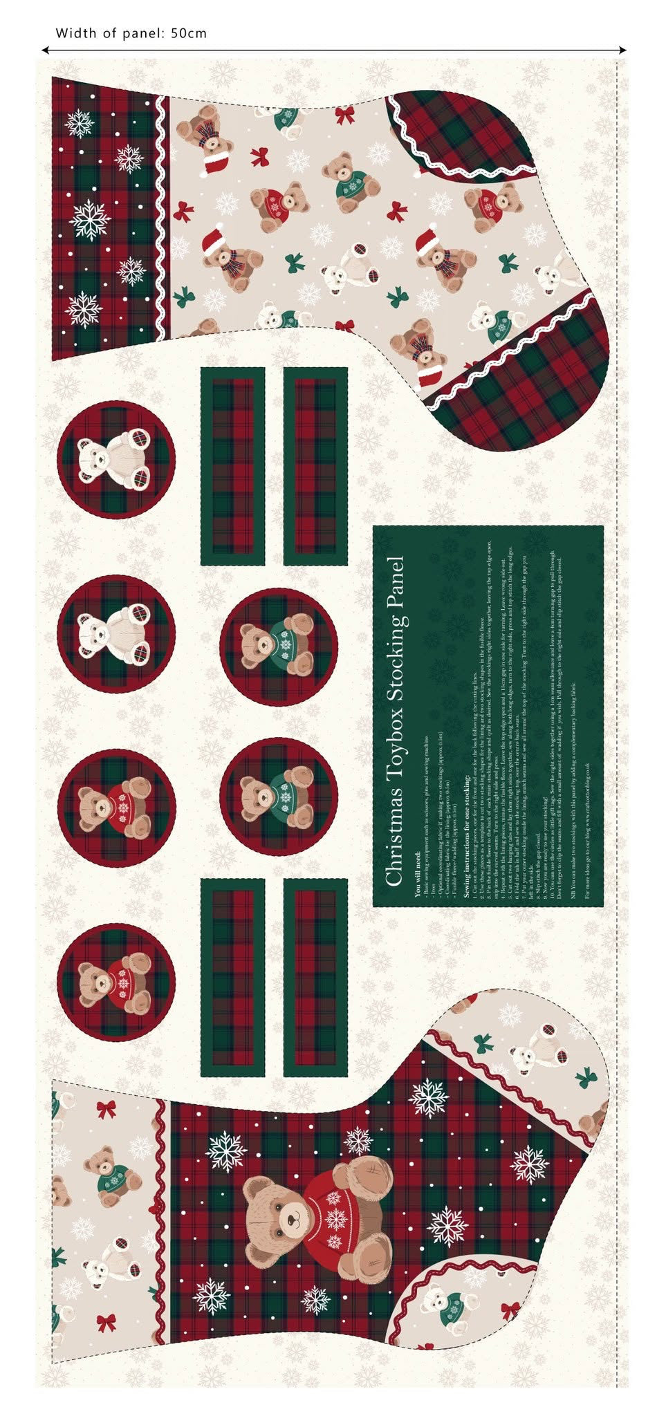 Christmas Toy Box Stocking Panel