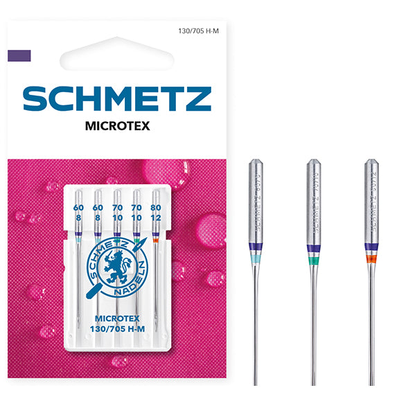 Schmetz Microtex Machine Needles: 60(8)-80(12)