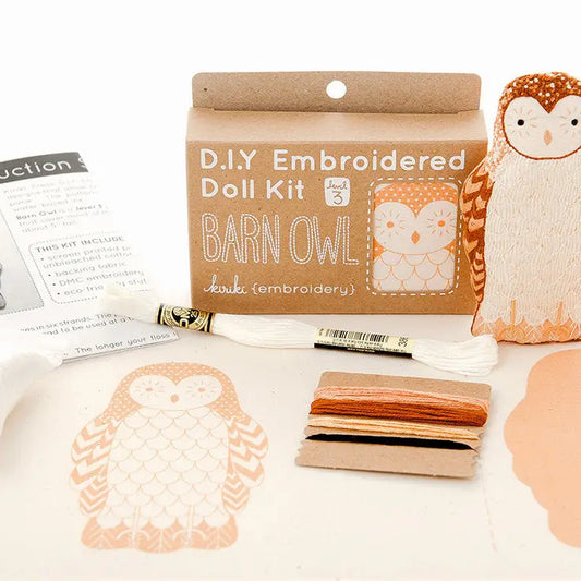 Barn Owl Embroidery Kit
