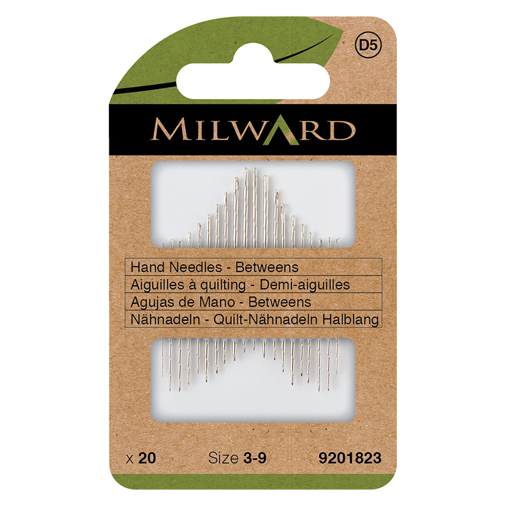 Hand Sewing Needles: Quilting: Size 3-9