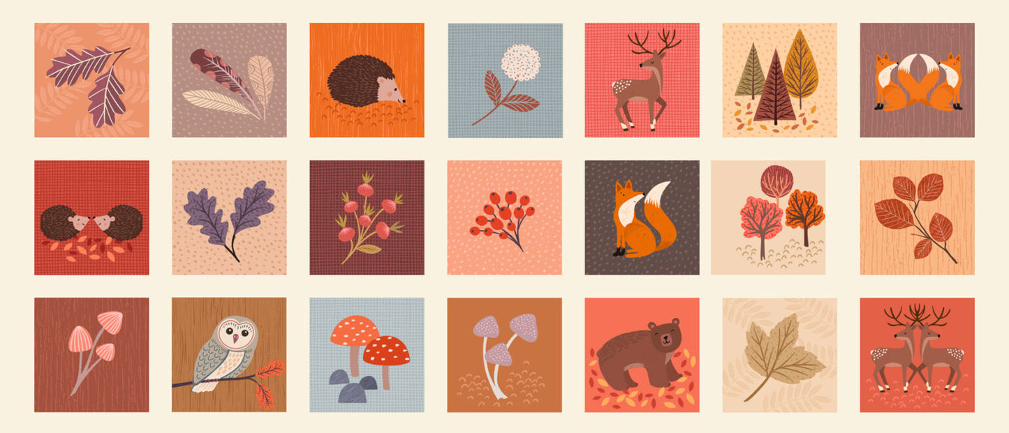 Nature trail 5" Squares panel