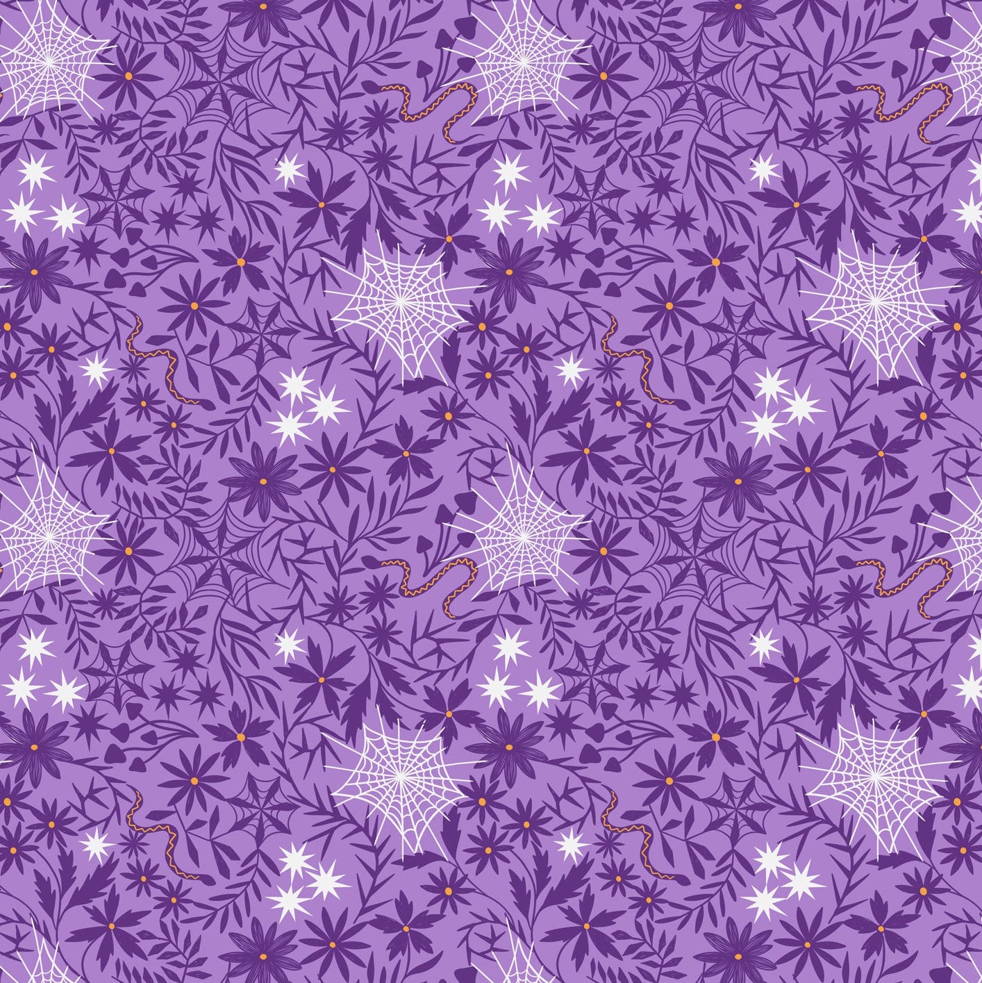 Floral cobwebs on light purple
