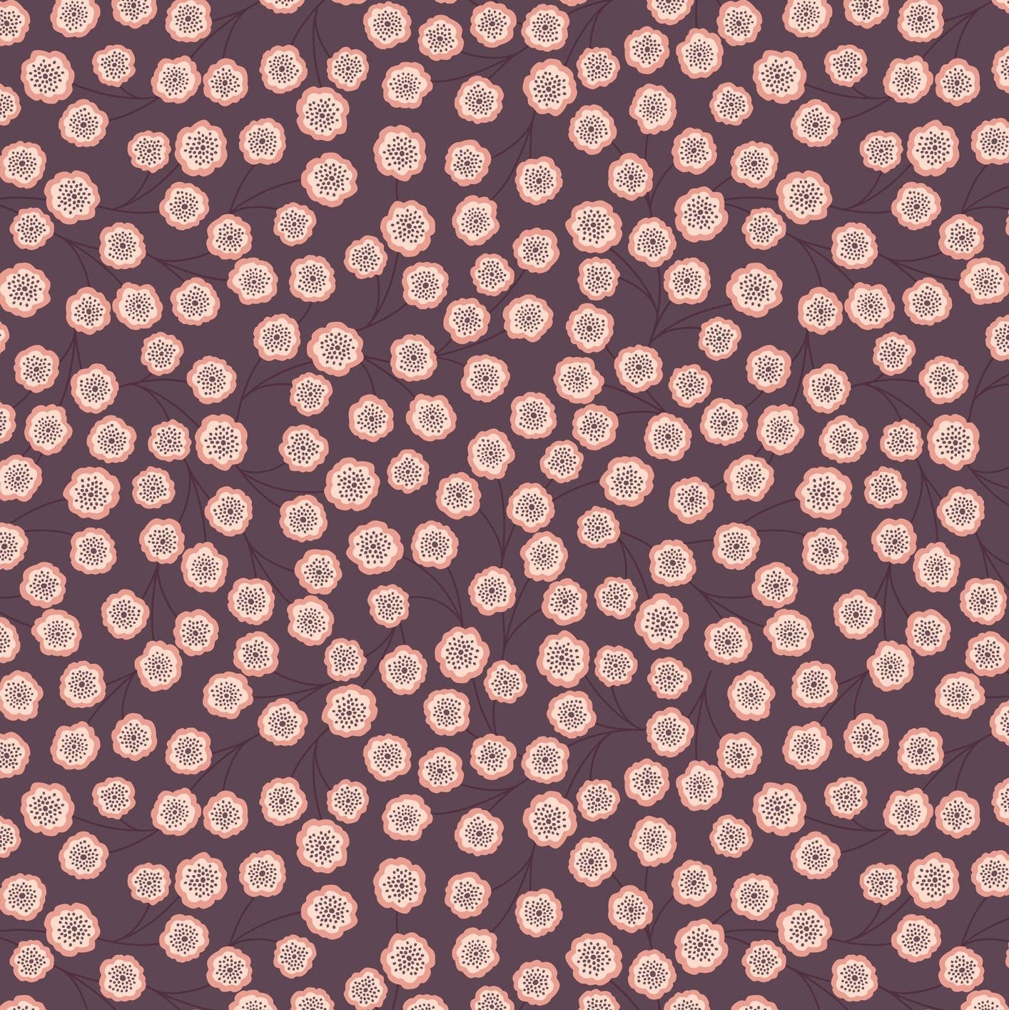 Simple flower on dark aubergine
