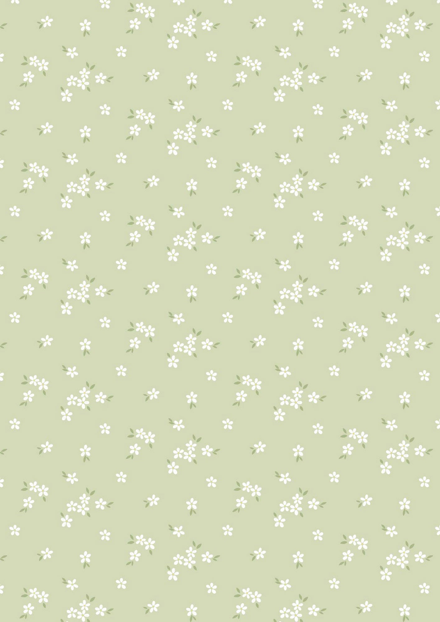 Flowerets - Pale Sage Green