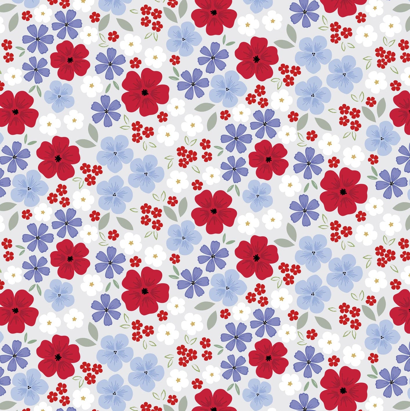 Floral Palette - bright grey
