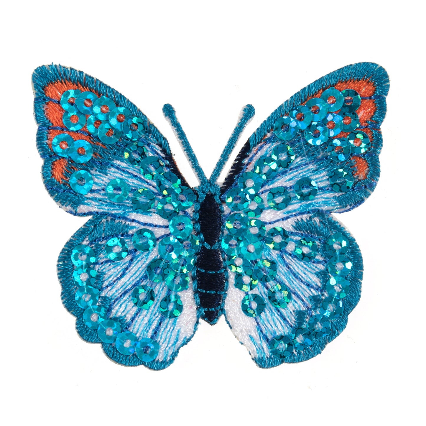 Iron on Motif: Blue Sequin Butterfly