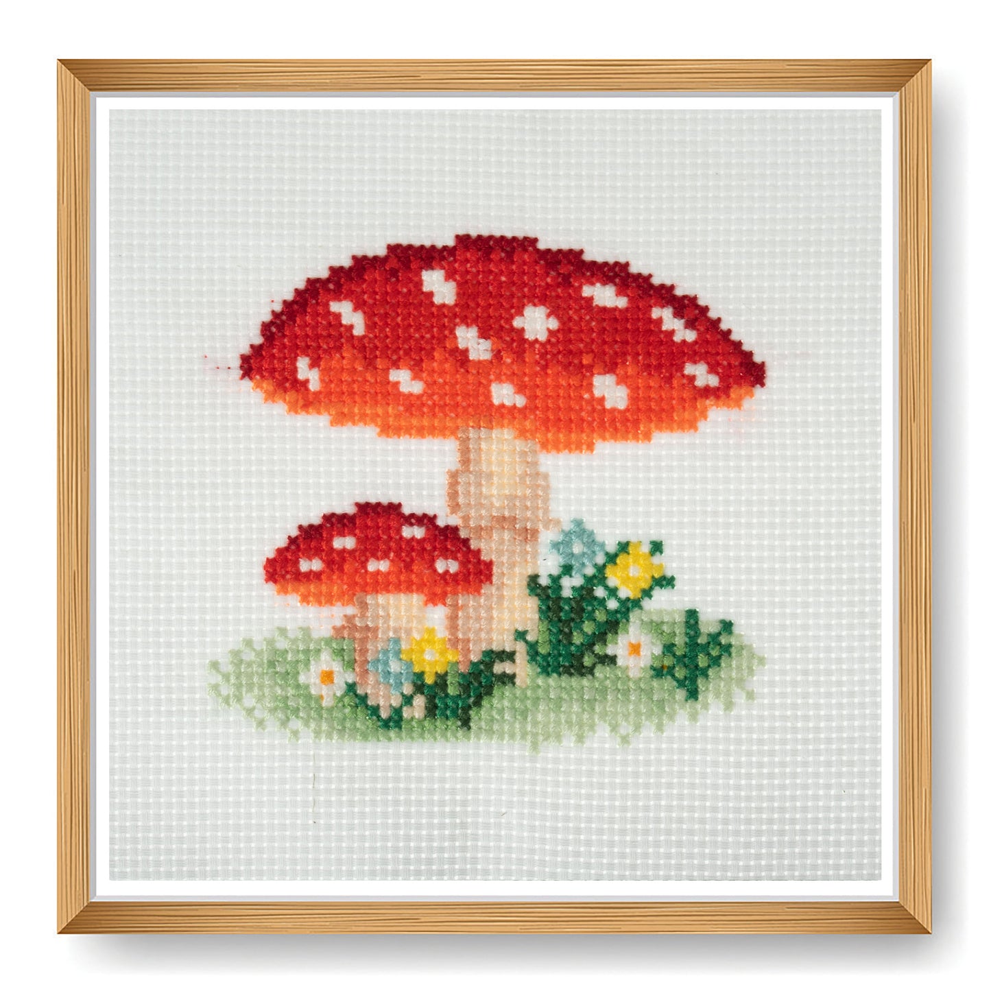 Mini Counted Cross Stitch Kit: Toadstool