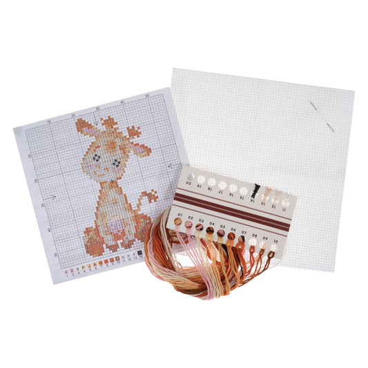 Mini Counted Cross Stitch Kit: Giraffe