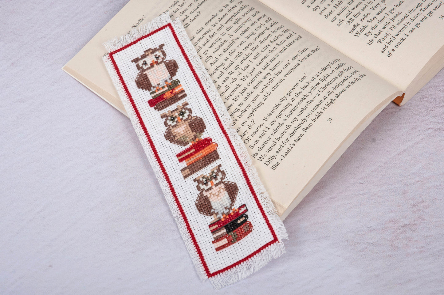 Counted Cross Stitch Bookmark Kit: Owls