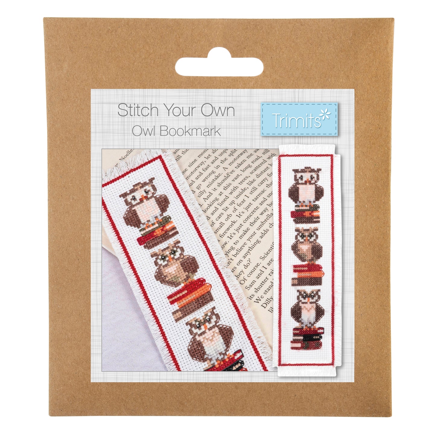 Counted Cross Stitch Bookmark Kit: Owls