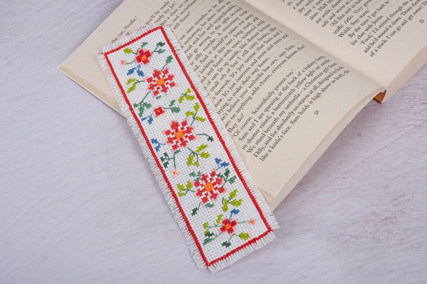 Counted Cross Stitch Bookmark Kit: Floral