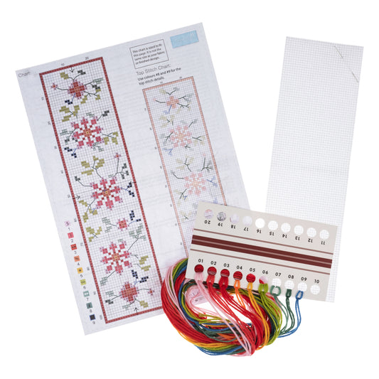 Counted Cross Stitch Bookmark Kit: Floral