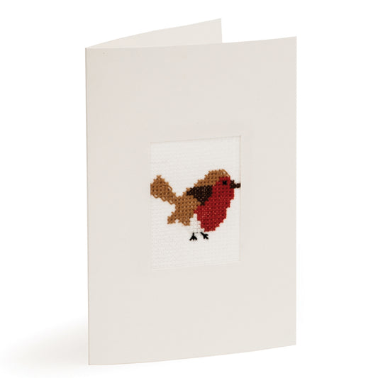 Robbin Cross Stitch Card