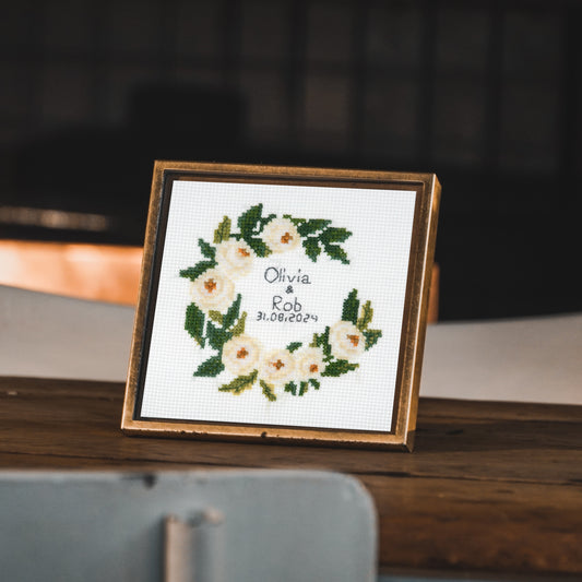 Mini Counted Cross Stitch Kit: Celebration Wreath