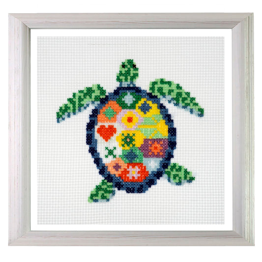 Mini Counted Cross Stitch Kit: Sea Turtle