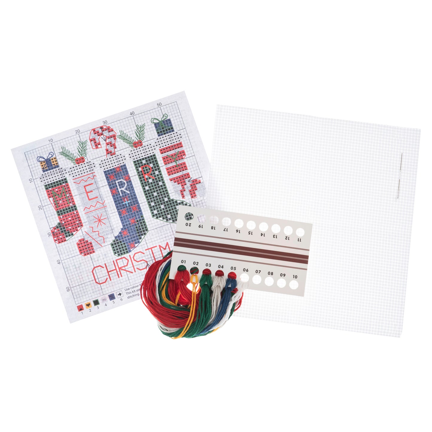 Mini Counted Cross Stitch Kit: Stockings