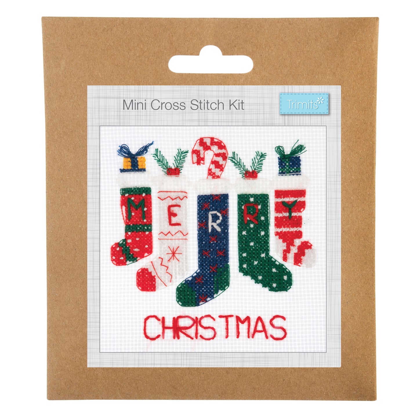 Mini Counted Cross Stitch Kit: Stockings