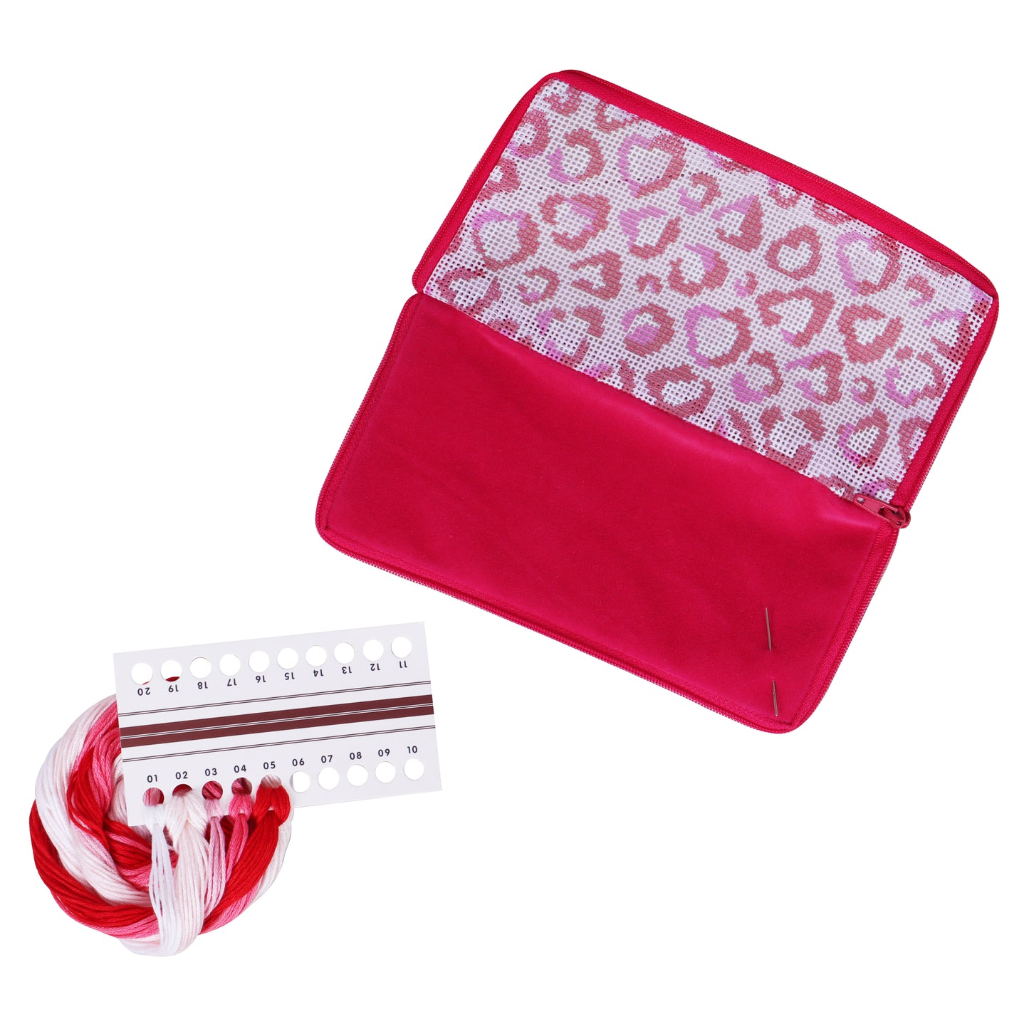 Half Stitch/Tapestry Kit: Stitch Your Own Glasses Case: Love Leopard