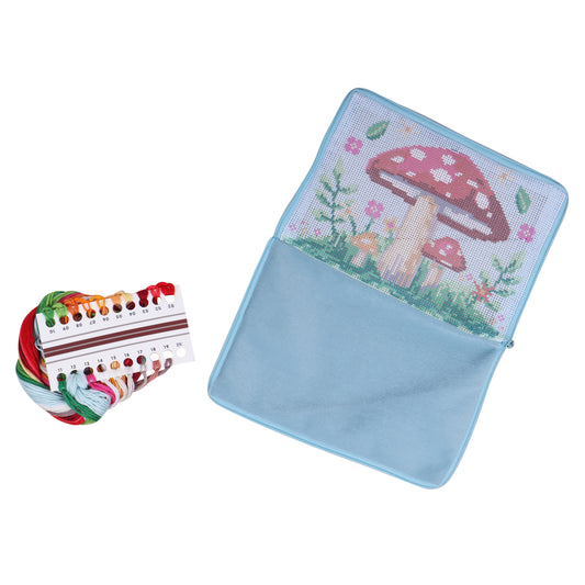 Half Stitch/Tapestry Kit: Stitch Your Own Make Up Pouch: Toadstool