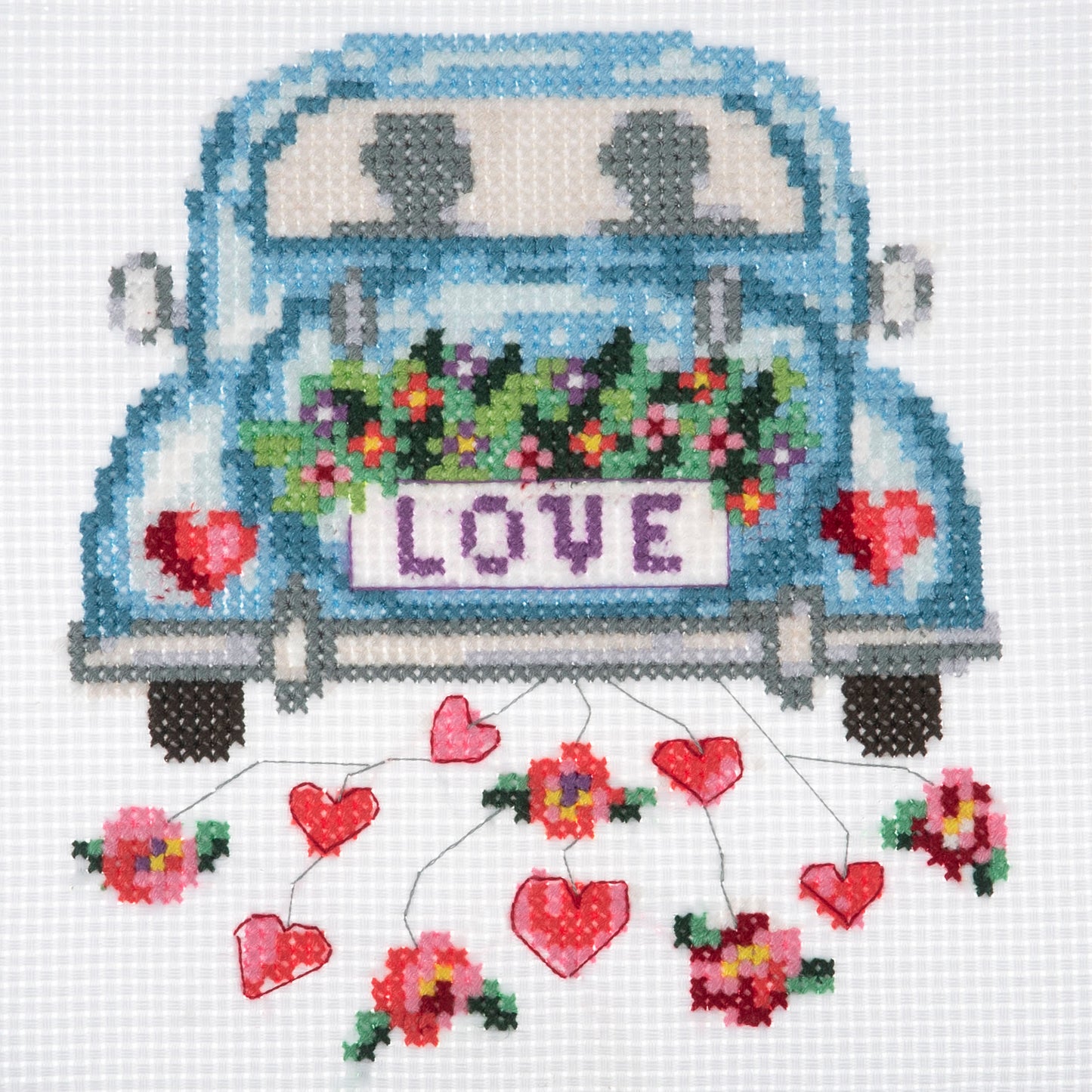 Mini Counted Cross Stitch Kit: Love