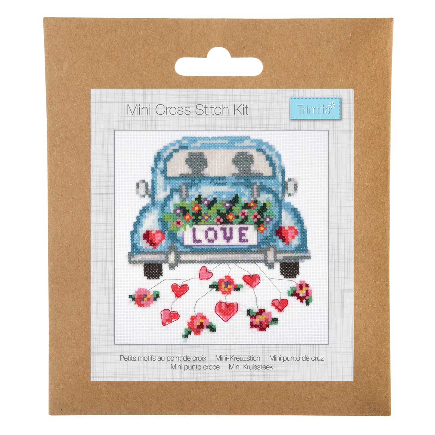 Mini Counted Cross Stitch Kit: Love