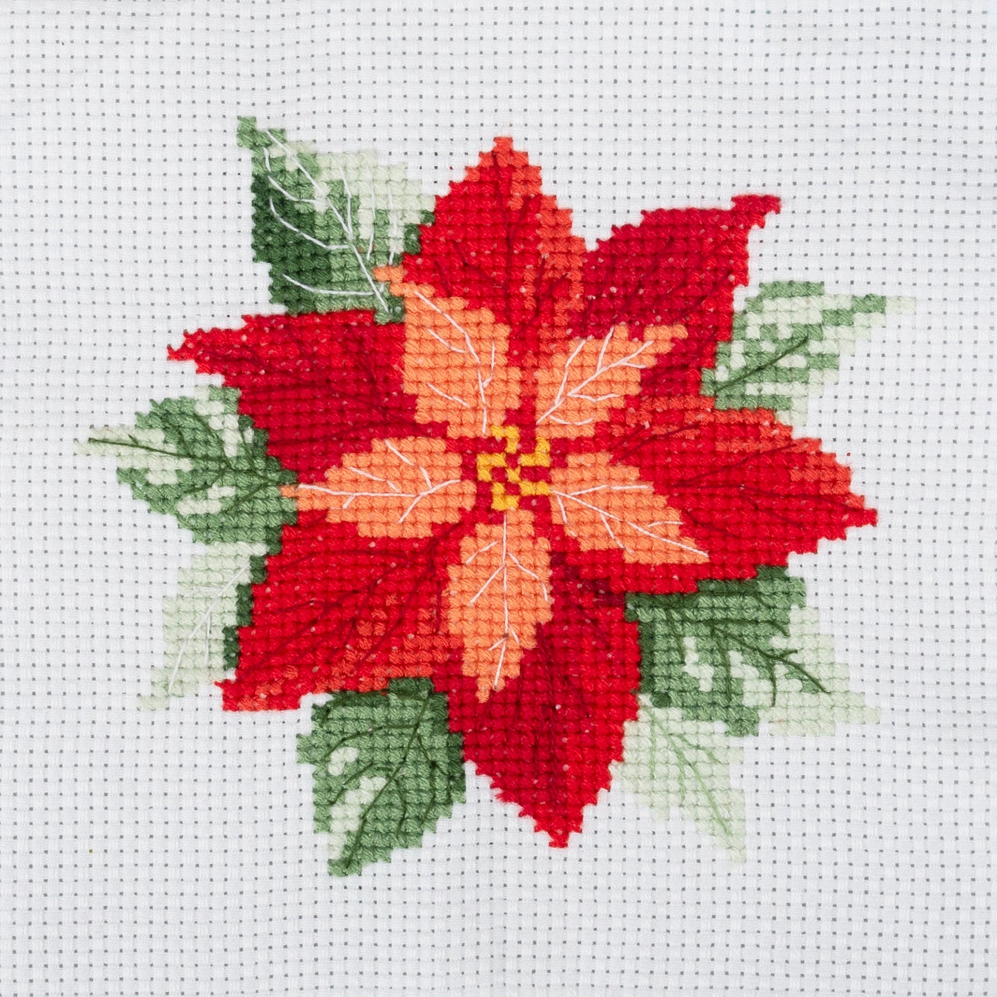 Mini Counted Cross Stitch: Poinsettia