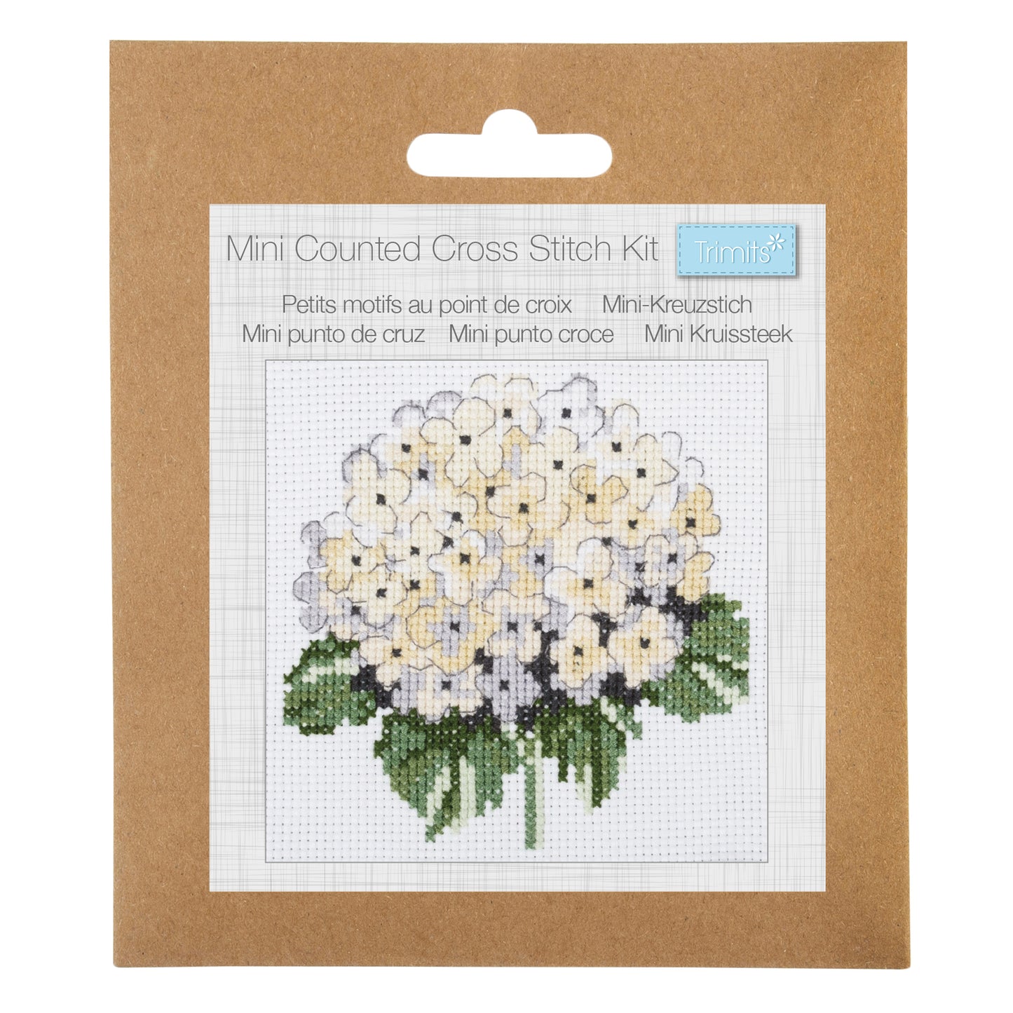 Mini Counted Cross Stitch Kit: Hydrangea