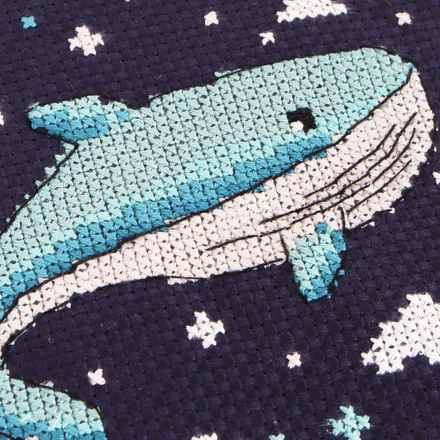 Mini Counted Cross Stitch Kit: Whale