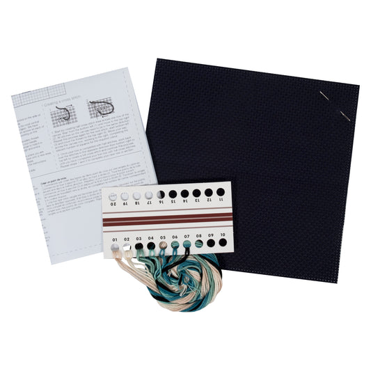 Mini Counted Cross Stitch Kit: Whale