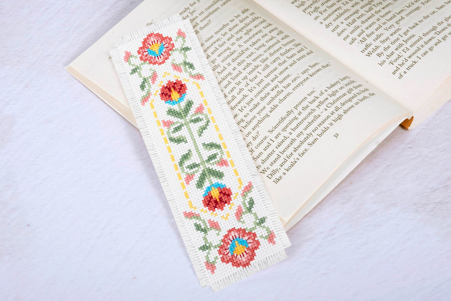 Counted Cross Stitch Bookmark Kit: Bloom