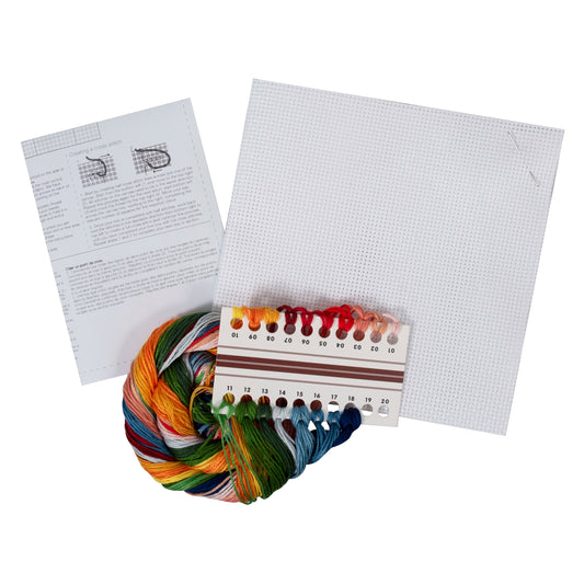 Large Counted Cross Stitch Kit: Flowers In Vase