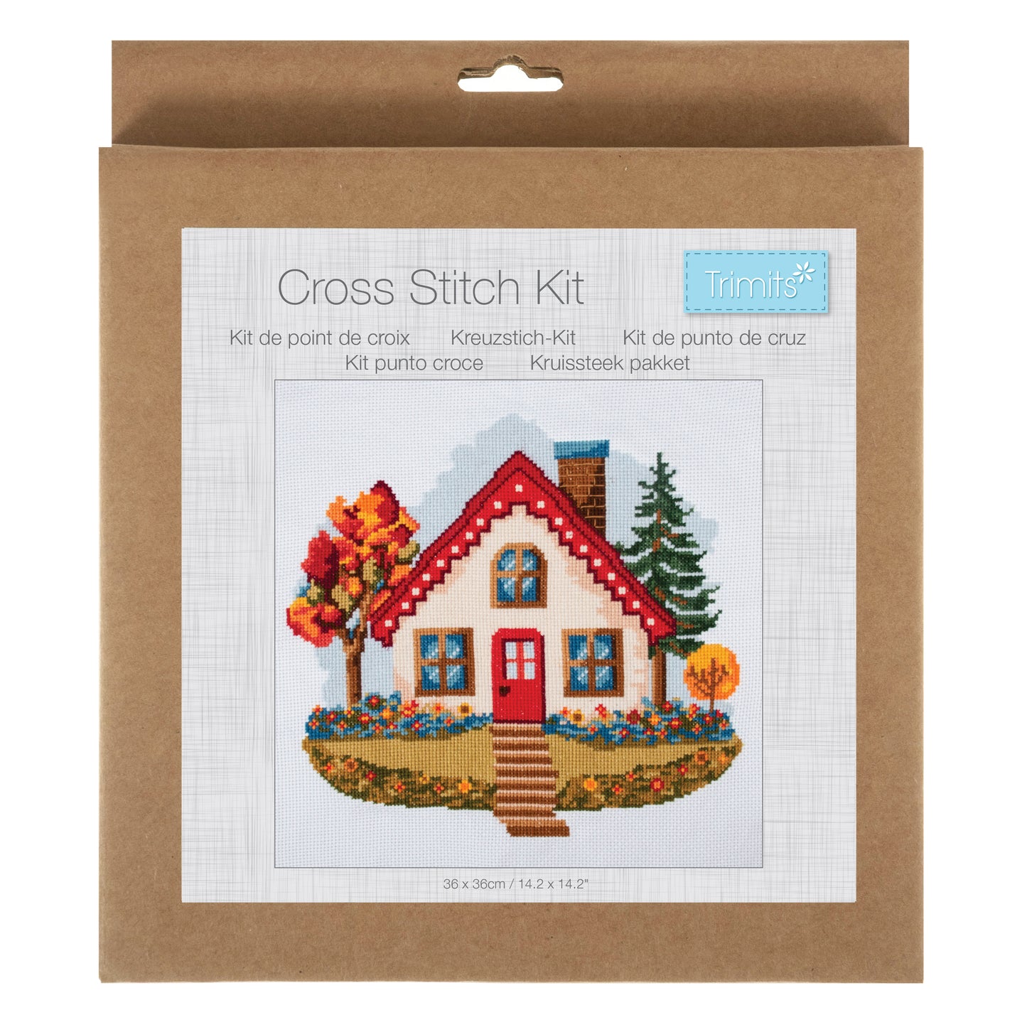 Large Counted Cross Stitch Kit: Autumn Home