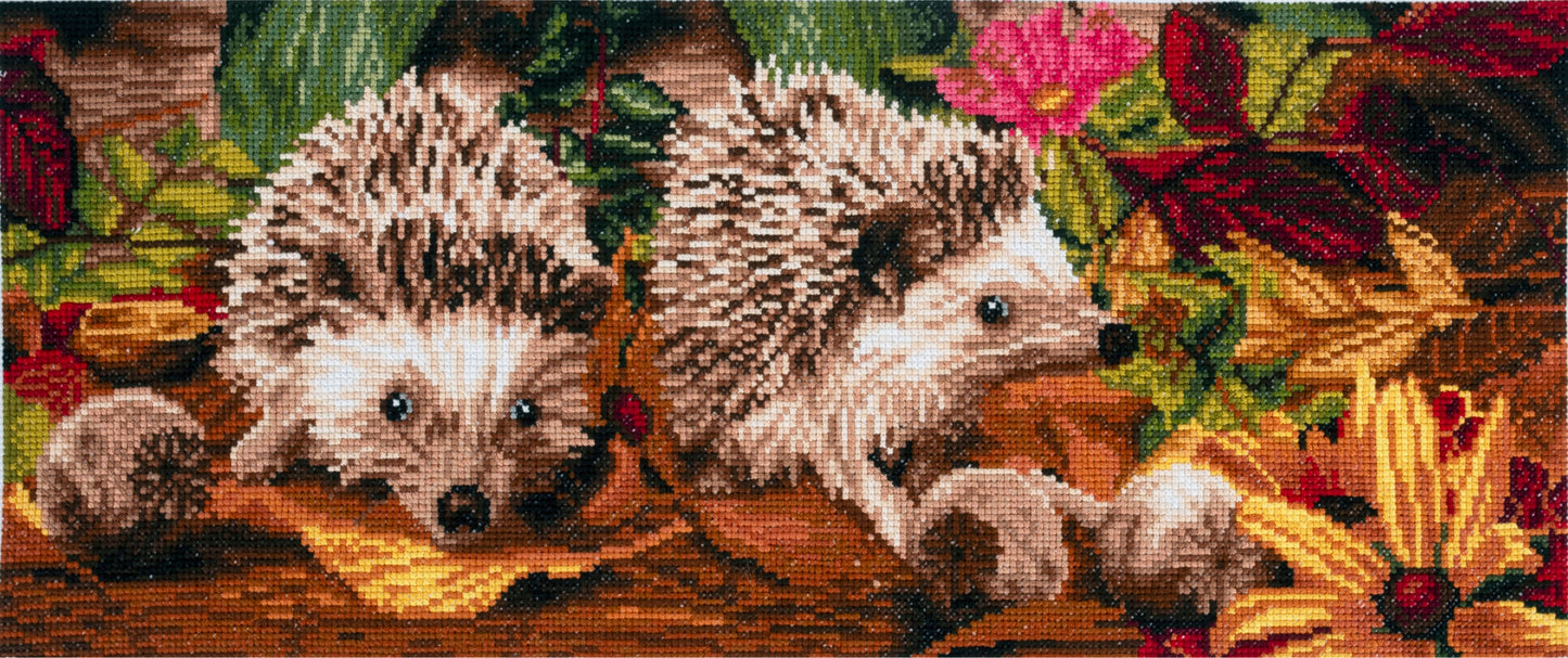 Large Counted Cross Stitch Kit: Hedgehogs