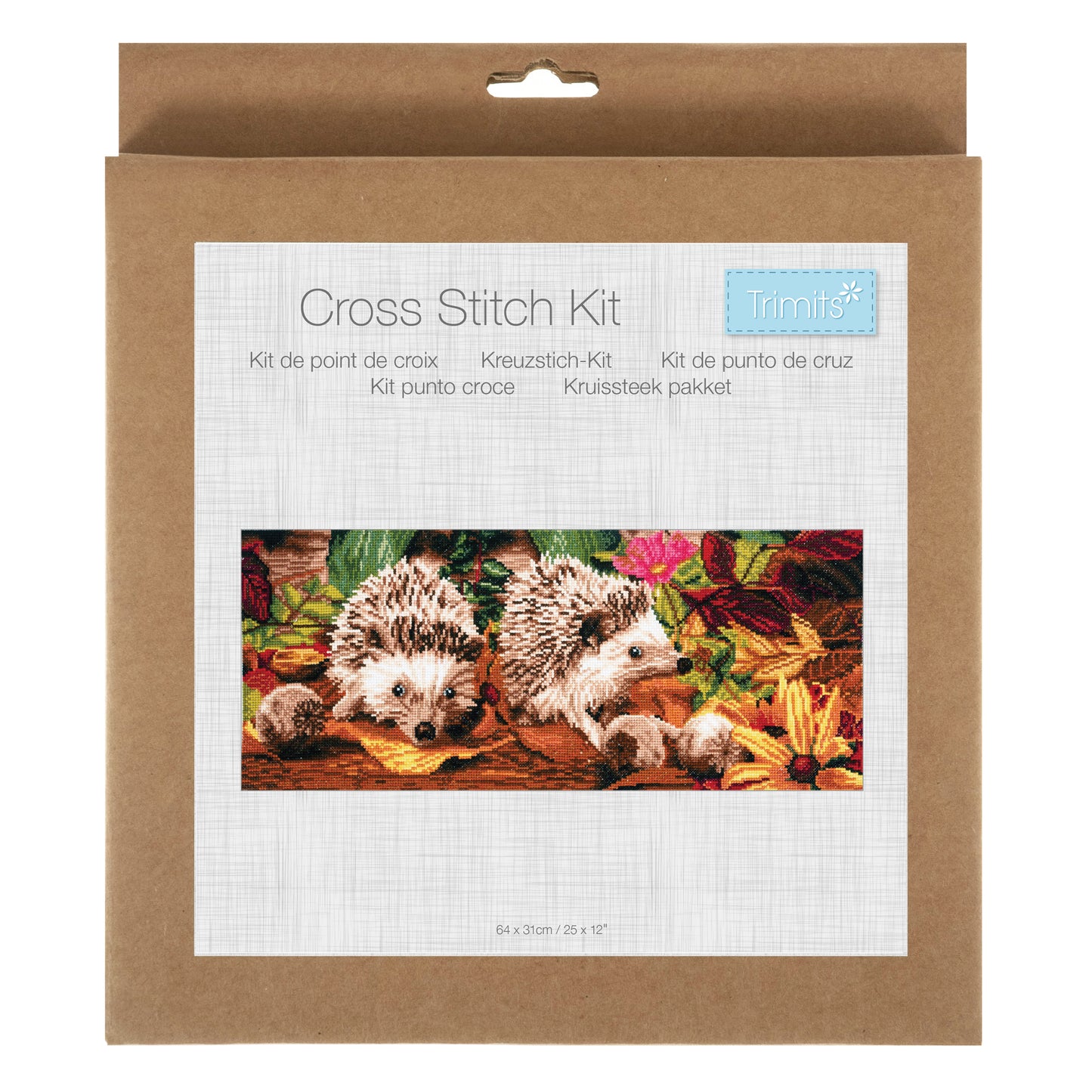 Large Counted Cross Stitch Kit: Hedgehogs