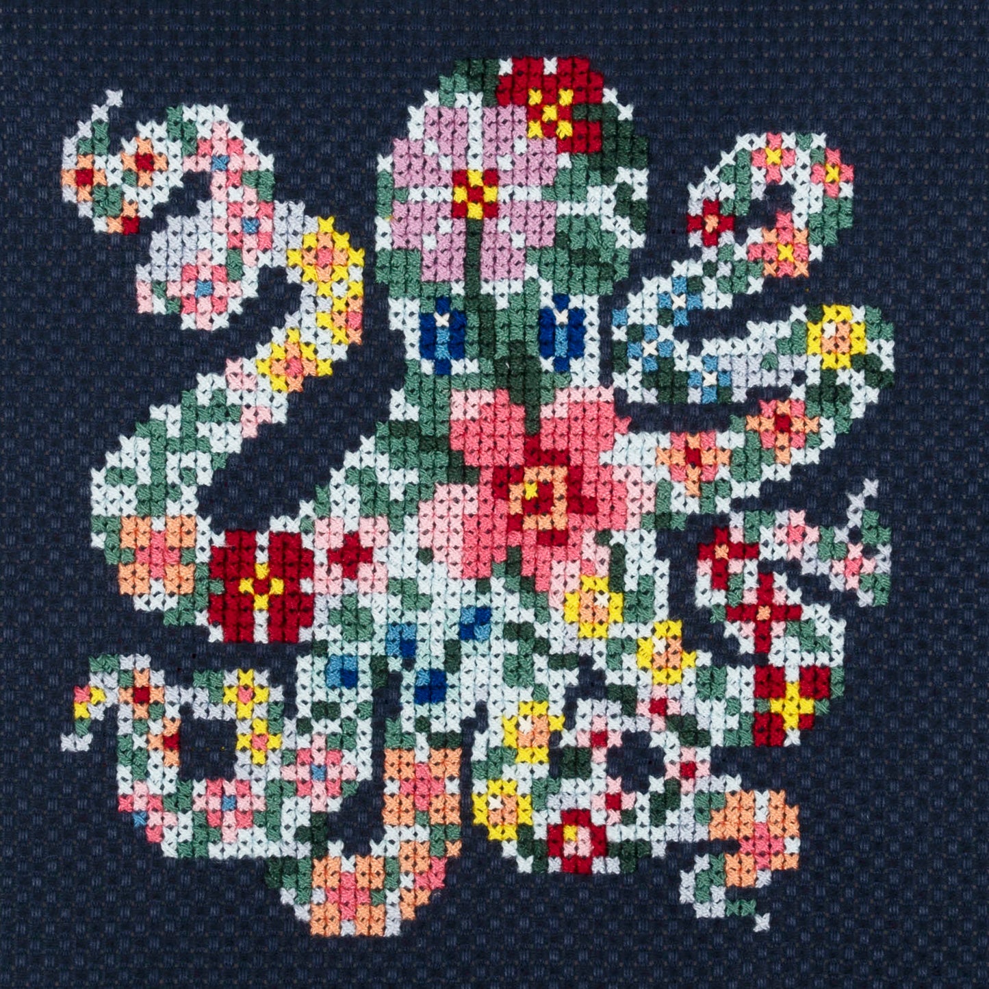 Mini Counted Cross Stitch Kit: Octopus