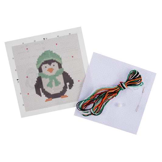 Mini Counted Cross Stitch: Christmas Penguin