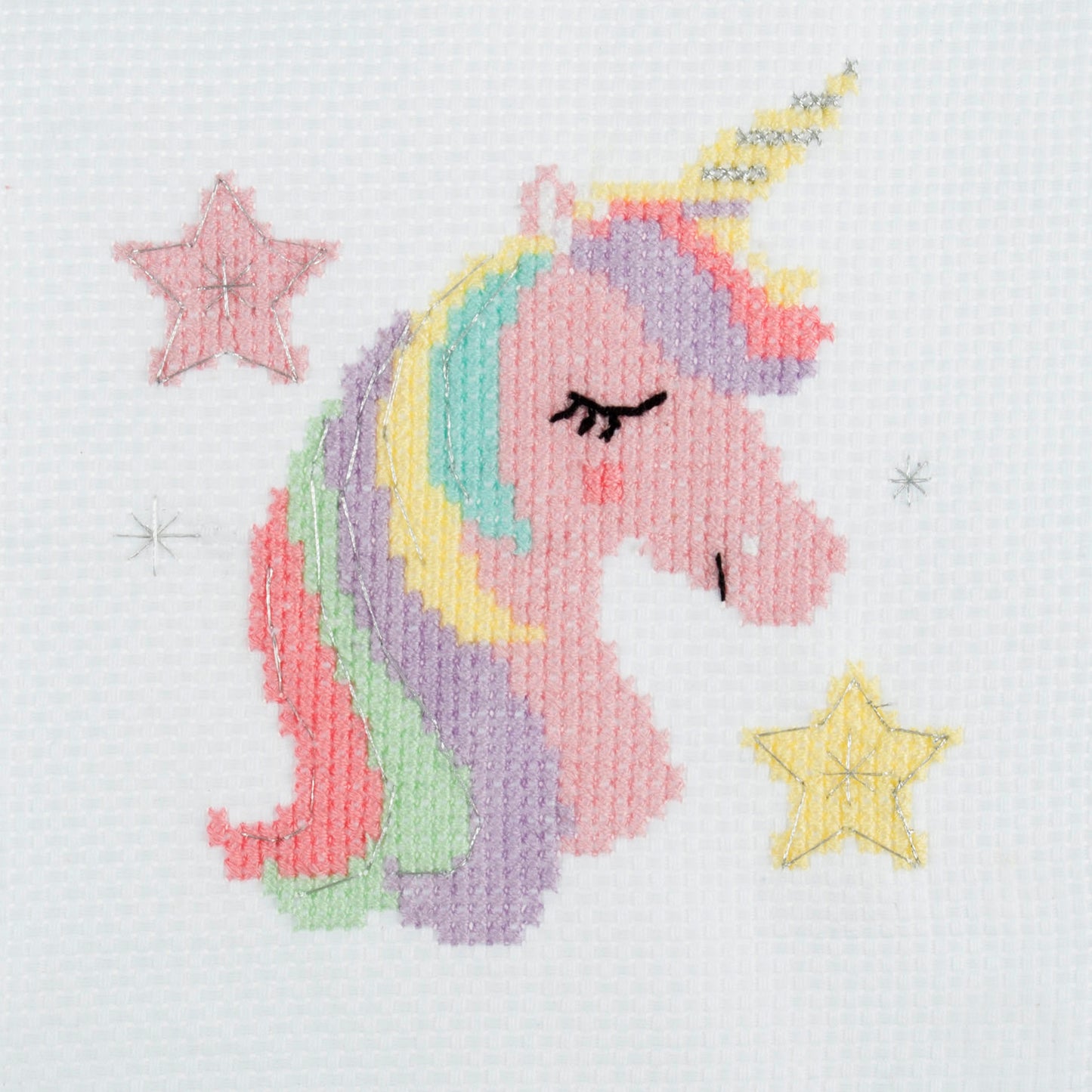 Mini Counted Cross Stitch Kit: Unicorn