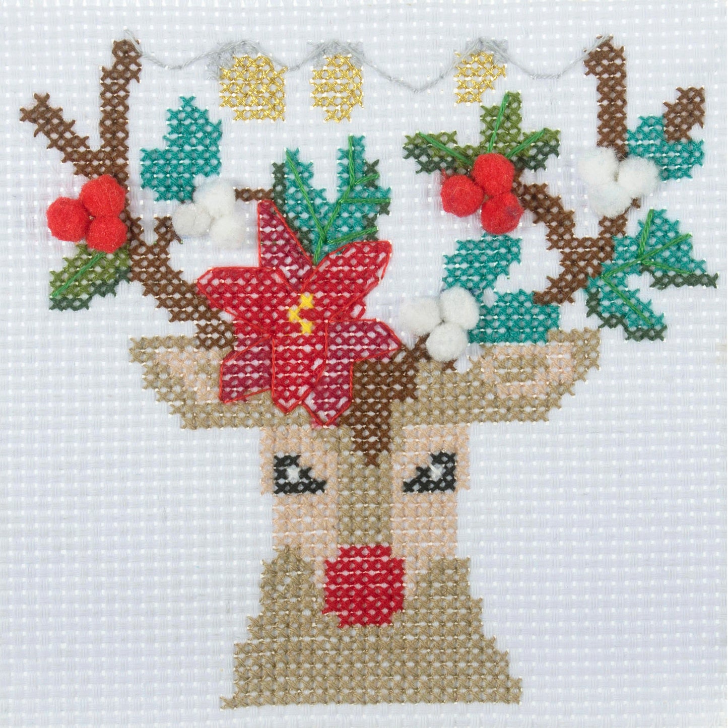 Mini Counted Cross Stitch: Reindeer