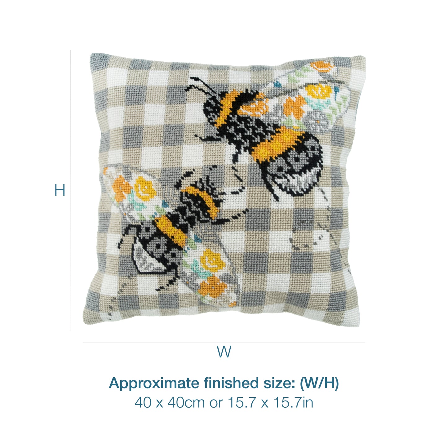 Half Stitch/Tapestry Cushion Cover Kit - Bees