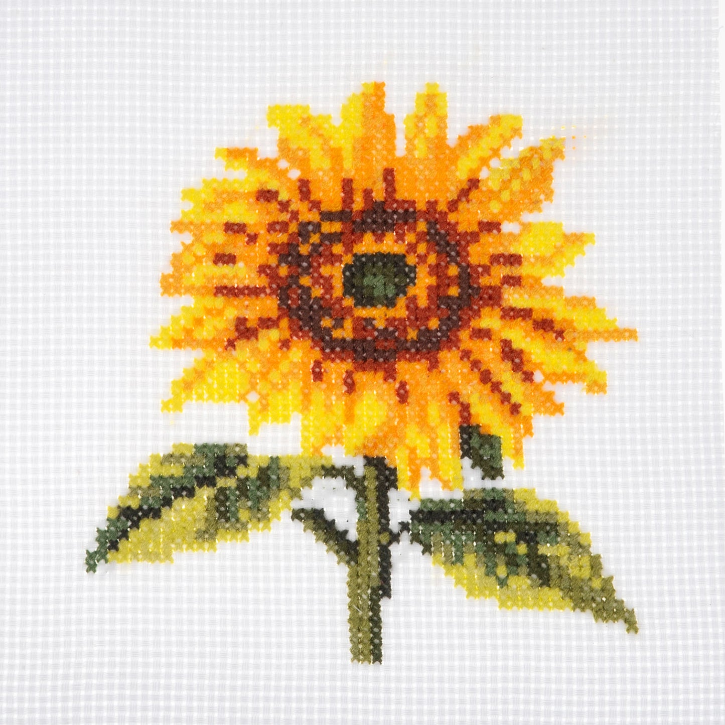 Printed Mini Cross Stitch Kit: Sunflower
