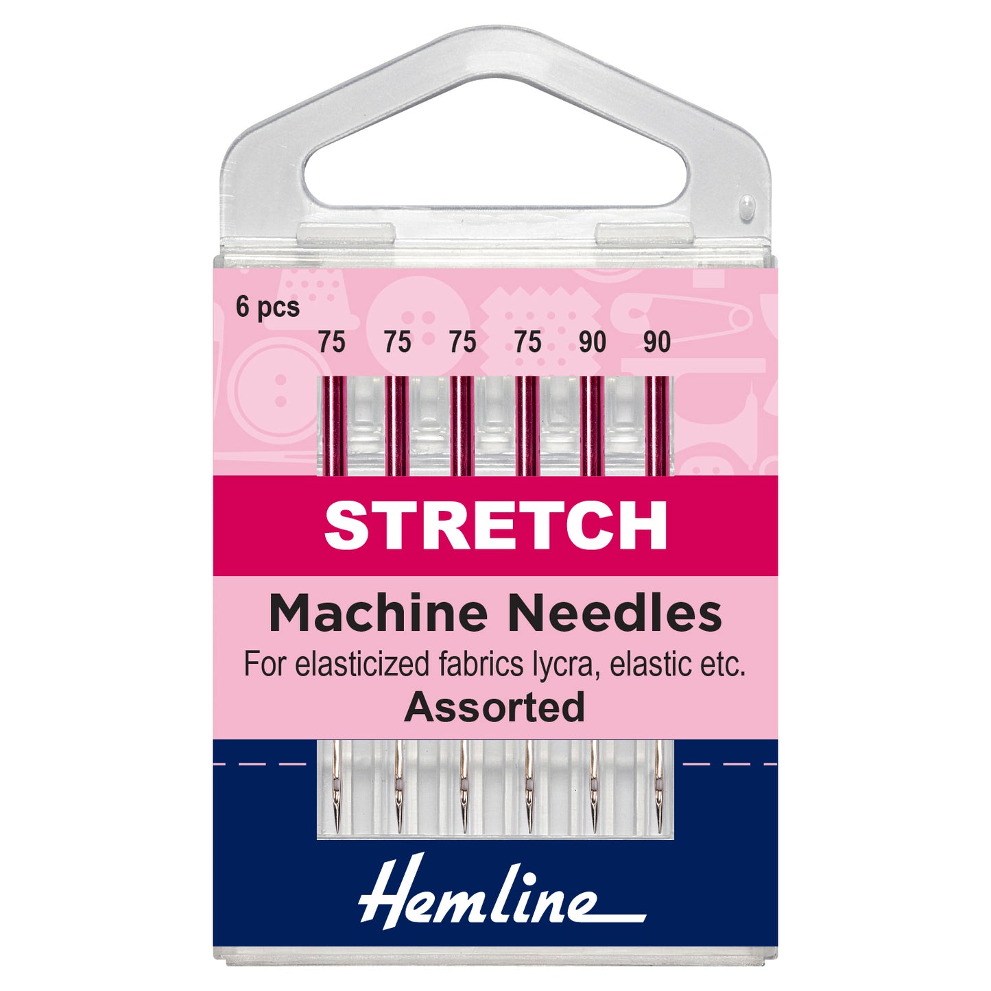 Hemline Sewing Machine Needles: Stretch: Mixed