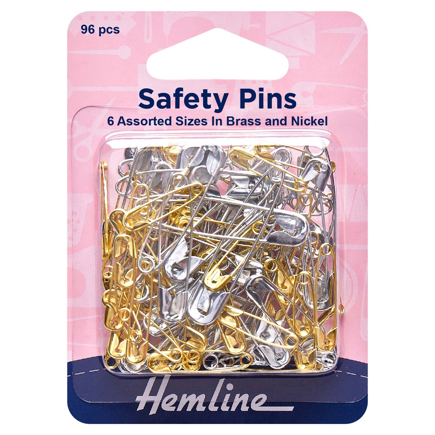 Assorted Safety Pins: 96 Pieces