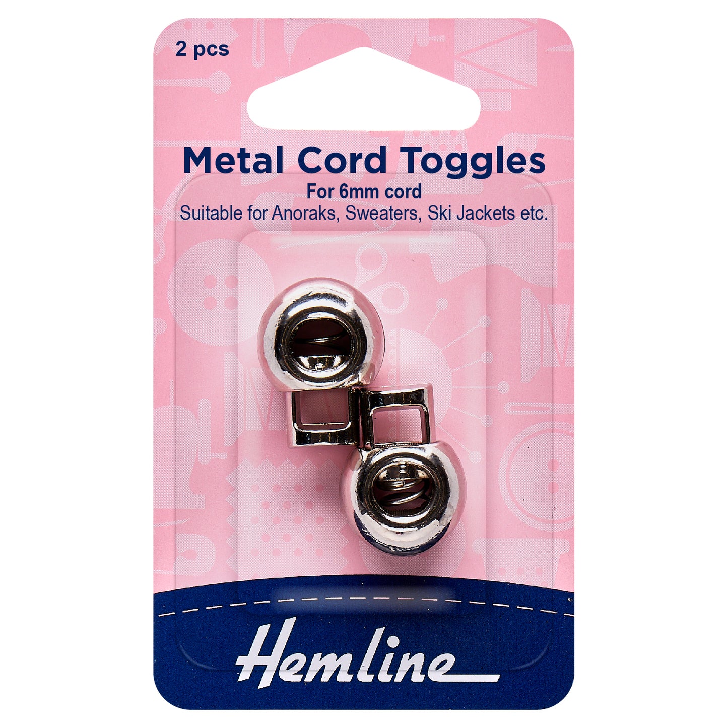 Adjustable Cord Toggles: 6mm: Silver
