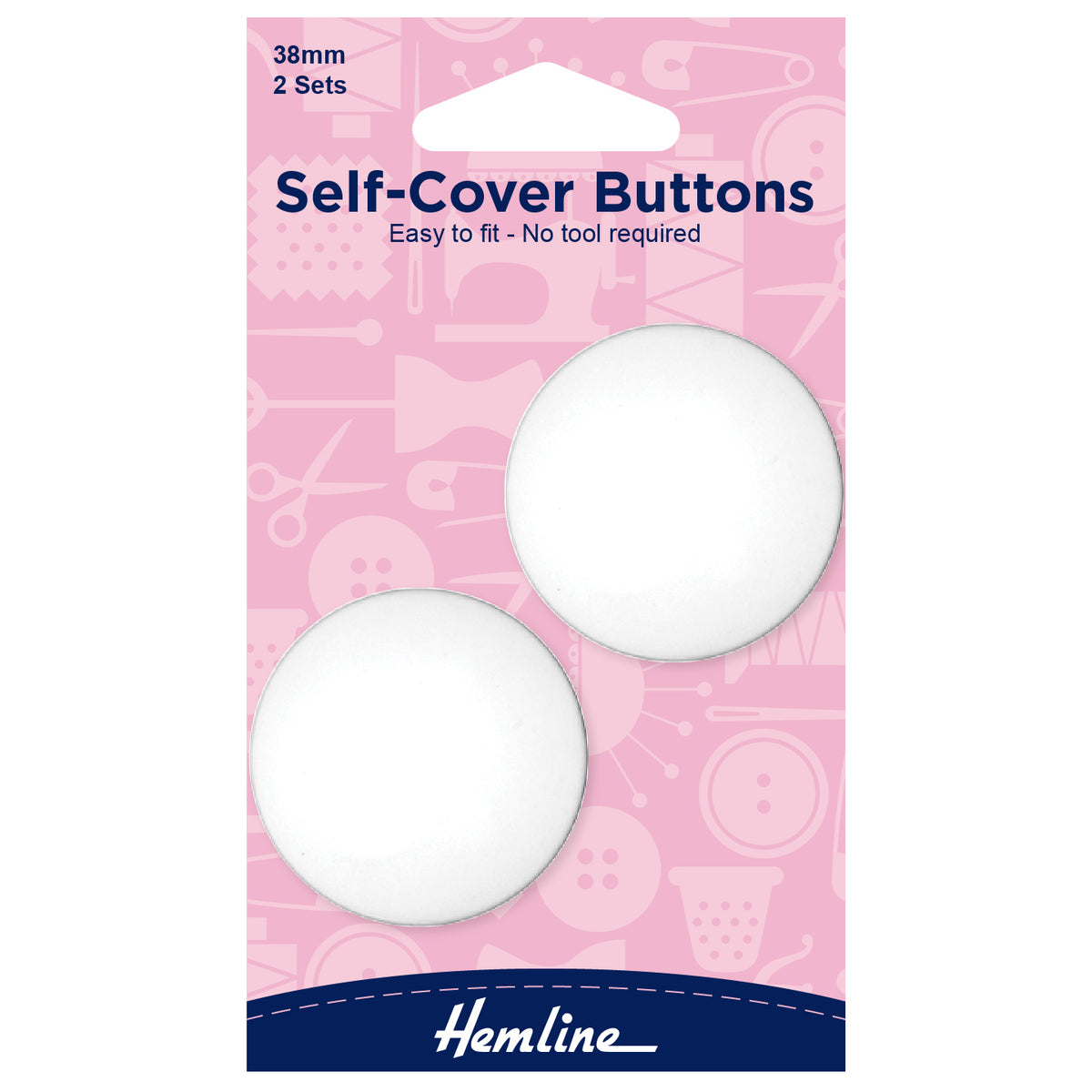 Self-Cover Buttons: Nylon: 38mm