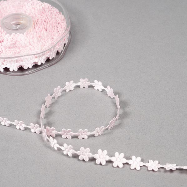 Pink Daisy Trim - 10mm
