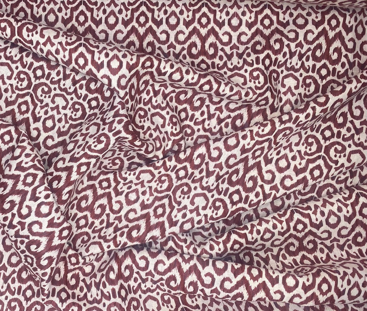 Orange Geo - Linen Mix